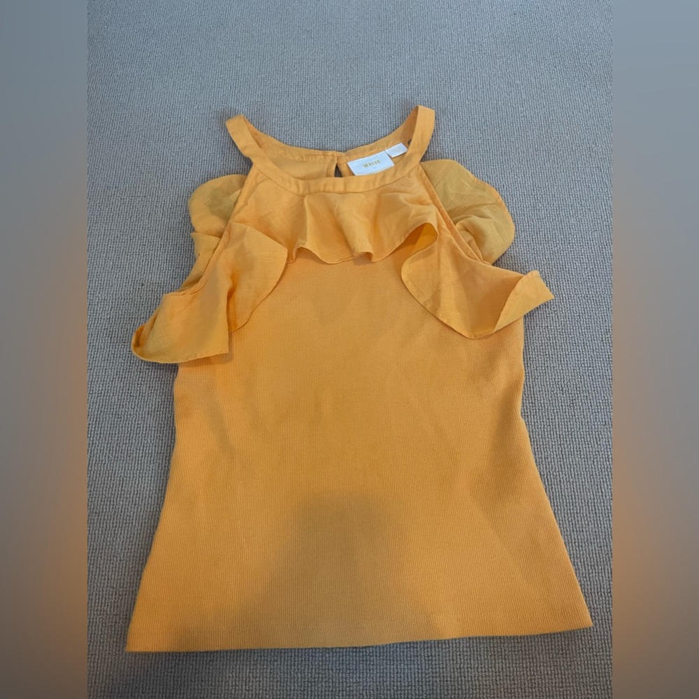 Maeve  by Anthropologie orange cold shoulder size small